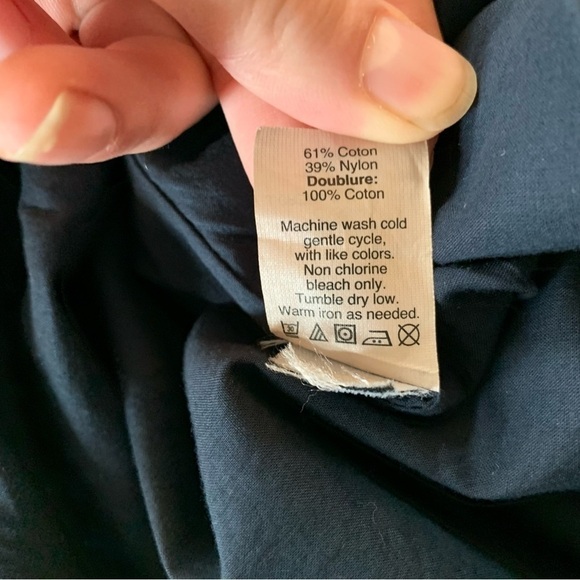 Madewell Navy Blue Lace A-line Pleated Dress - Picture 5 of 6